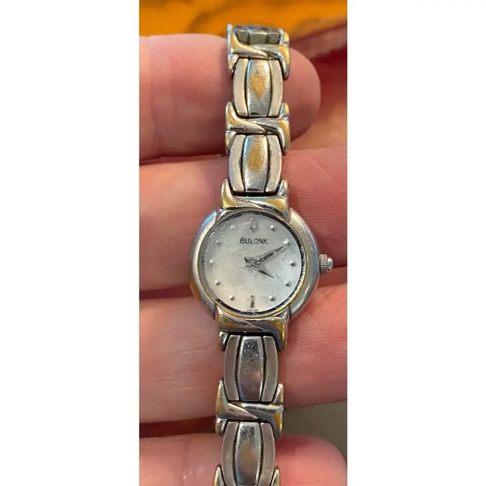 Women's 18mm Silver Tone Bulova Watch, Water Resistant
